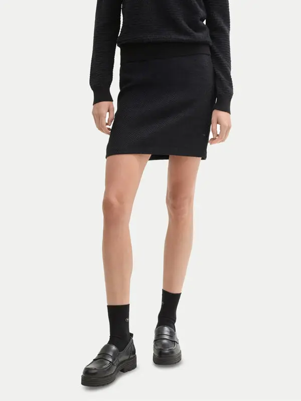 Tom Tailor Tom Tailor Mini suknja 1044649 Crna Regular Fit