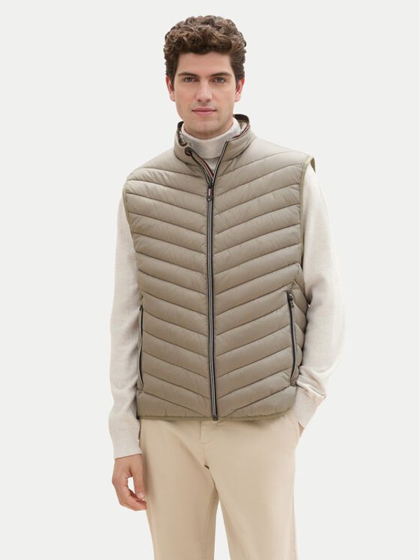 Tom Tailor Tom Tailor Prsluk 1041310 Zelena Regular Fit