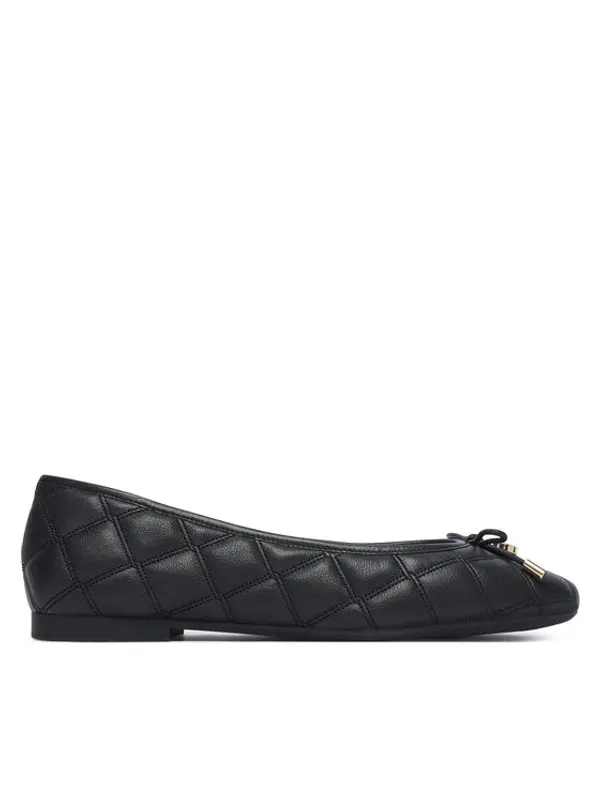 Tommy Hilfiger Tommy Hilfiger Balerinke Charm Quilted Ballerina FW0FW09503 Crna