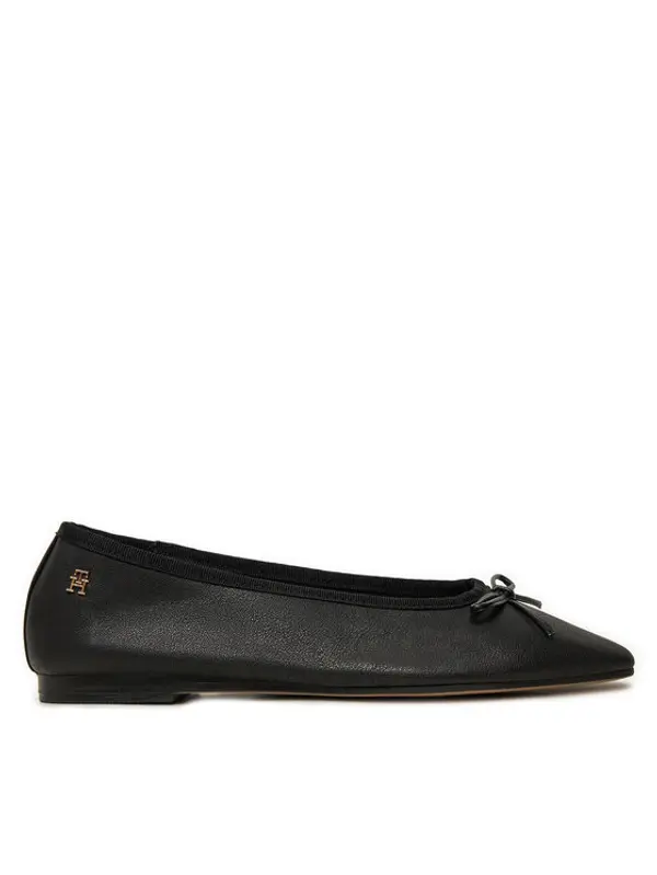 Tommy Hilfiger Tommy Hilfiger Balerinke Soft Leather FW0FW08355 Crna