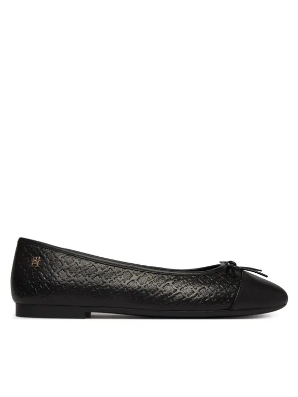 Tommy Hilfiger Tommy Hilfiger Balerinke Th Monogram Ballerina FW0FW09468 Crna