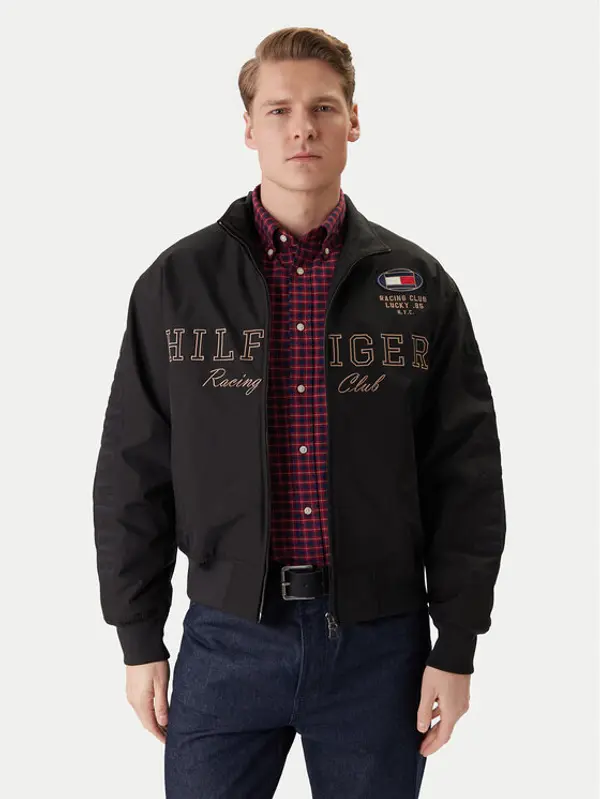 Tommy Hilfiger Tommy Hilfiger Bomber Racing MW0MW42565 Crna Regular Fit