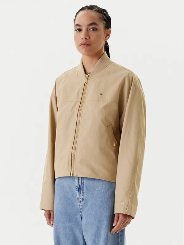 Tommy Hilfiger Tommy Hilfiger Bomber WW0WW45619 Bež Relaxed Fit