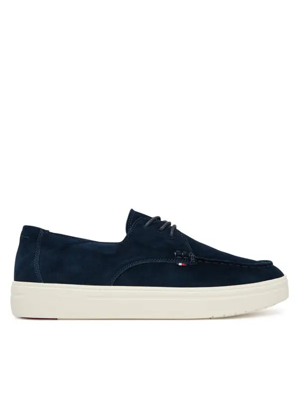 Tommy Hilfiger Tommy Hilfiger Cipele Casual Suede Stitch Toe Hybrid FM0FM05707 Tamnoplava