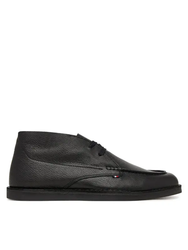 Tommy Hilfiger Tommy Hilfiger Cipele Hilfiger Stitchdown Tbl Lth Chuk FM0FM05743 Crna