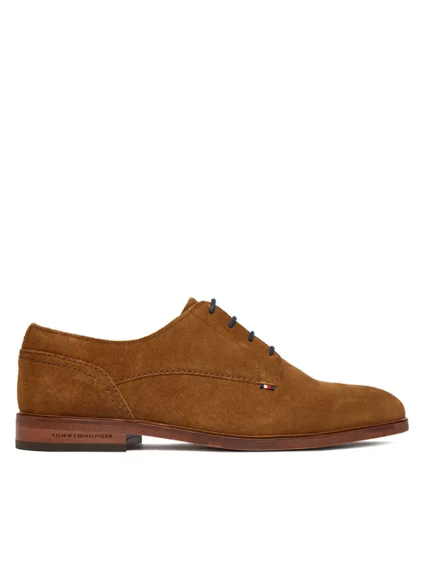 Tommy Hilfiger Tommy Hilfiger Cipele Hilfiger Suede Dress Shoe FM0FM05776 Smeđa