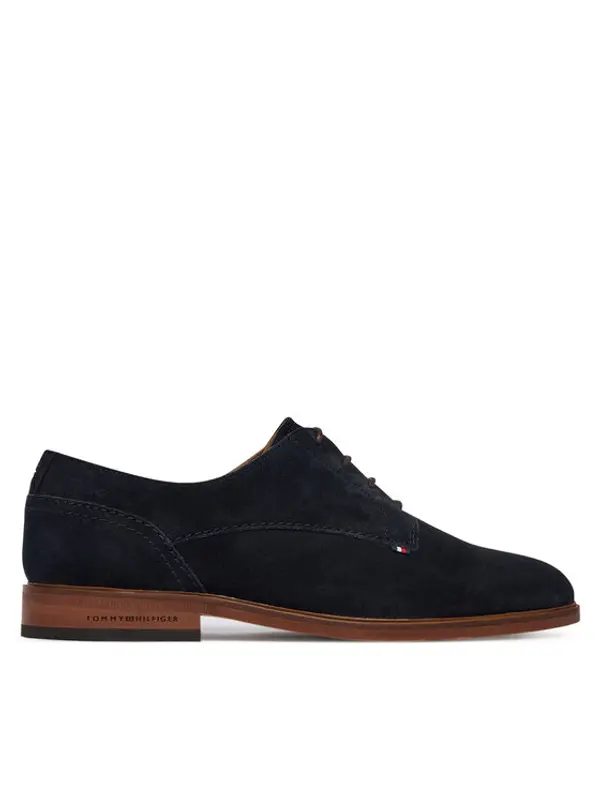 Tommy Hilfiger Tommy Hilfiger Cipele Hilfiger Suede Dress Shoe FM0FM05776 Tamnoplava