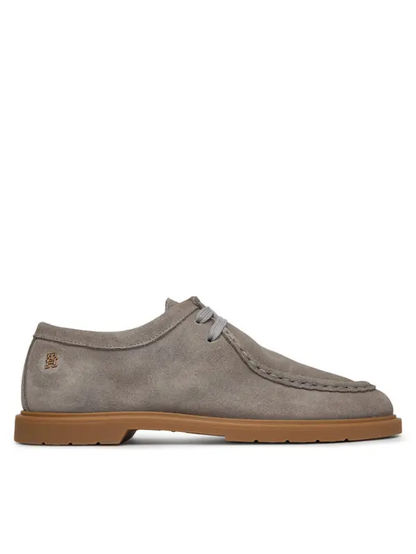 Tommy Hilfiger Tommy Hilfiger Cipele Lightweight Suede Apron Toe FW0FW09262 Siva