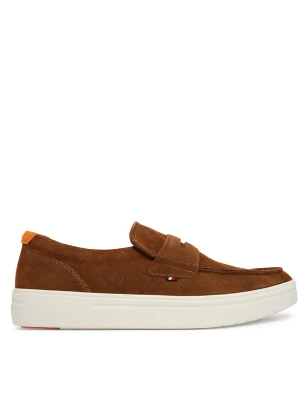 Tommy Hilfiger Tommy Hilfiger Cipele Modern Light Hybrid Suede Loafer FM0FM05786 Smeđa