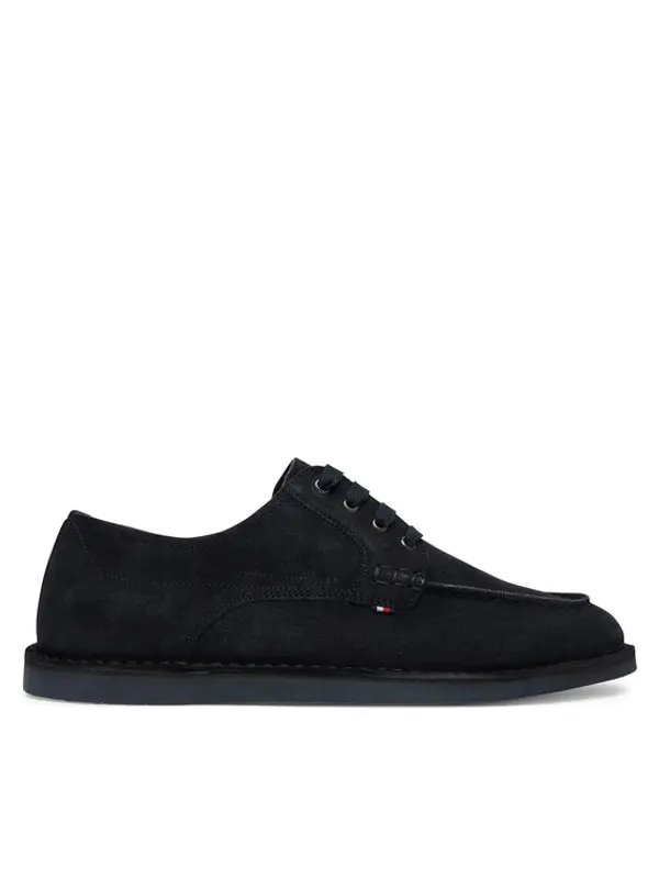 Tommy Hilfiger Tommy Hilfiger Cipele Stitchdown Suede Derby FM0FM05841 Tamnoplava