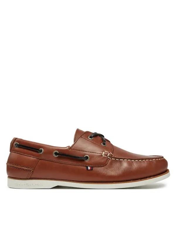 Tommy Hilfiger Tommy Hilfiger Cipele Th Boat Shoe Core Lth FM0FM05569 Smeđa