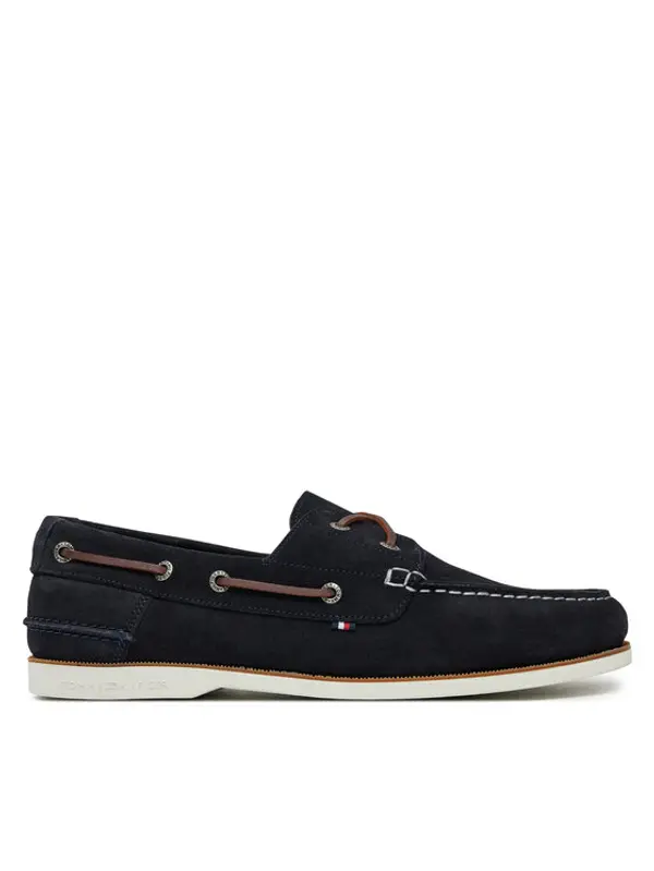 Tommy Hilfiger Tommy Hilfiger Cipele Th Boat Shoe Core Suede FM0FM05387 Tamnoplava