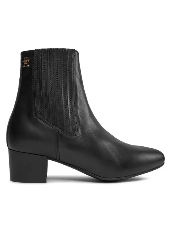 Tommy Hilfiger Tommy Hilfiger Čizme Essential Leather Boot FW0FW07759 Crna