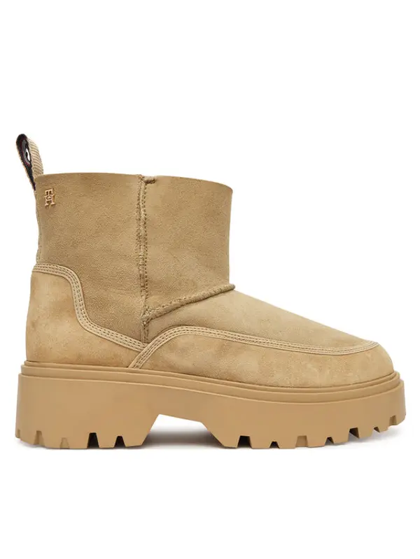 Tommy Hilfiger Tommy Hilfiger Čizme za snijeg Real Shearling Pullon FW0FW08997 Bež