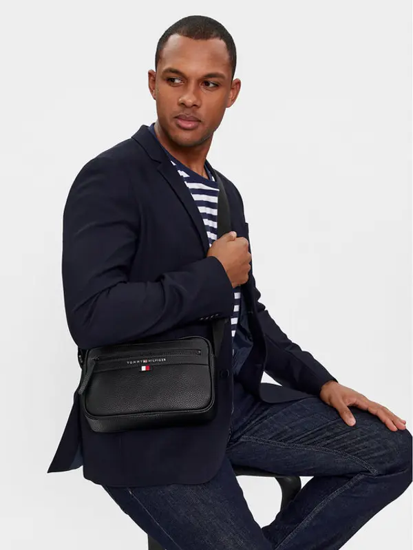 Tommy Hilfiger Tommy Hilfiger Crossover torbica Essential Pu Ew Reporter AM0AM12093 Crna