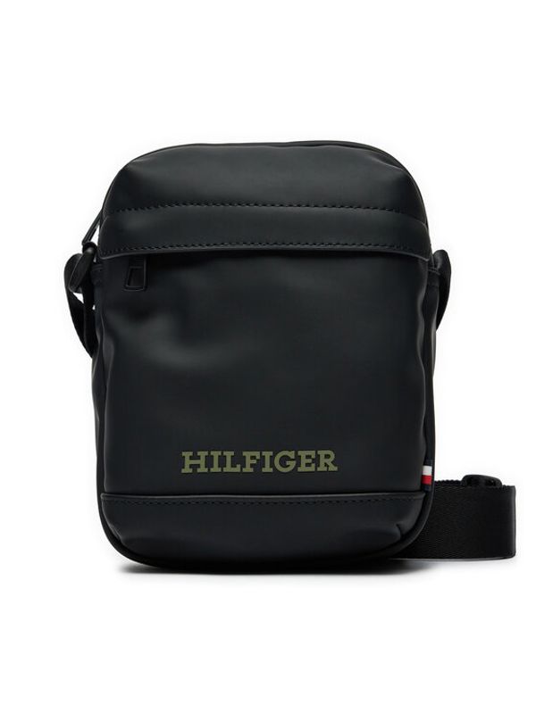 Tommy Hilfiger Tommy Hilfiger Crossover torbica Monotype Pu Mini Reporter AM0AM12604 Crna