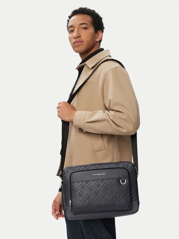 Tommy Hilfiger Tommy Hilfiger Crossover torbica Th Flag Computer Bag AM0AM14428 Siva