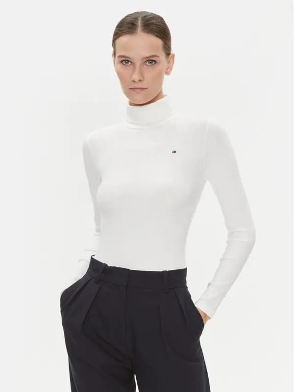 Tommy Hilfiger Tommy Hilfiger Dolčevita 5x2 WW0WW39826 Écru Slim Fit