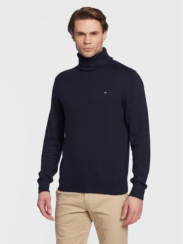 Tommy Hilfiger Tommy Hilfiger Dolčevita Pima MW0MW28048 Tamnoplava Regular Fit