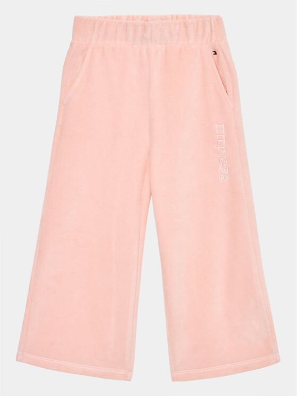Tommy Hilfiger Tommy Hilfiger Donji dio trenerke KG0KG07409 D Ružičasta Wide Leg
