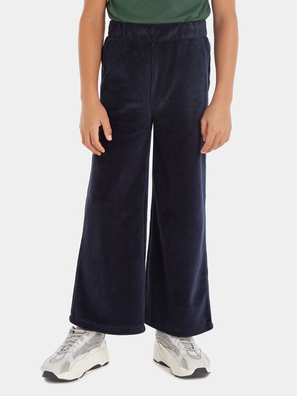 Tommy Hilfiger Tommy Hilfiger Donji dio trenerke KG0KG07409 M Tamnoplava Wide Leg