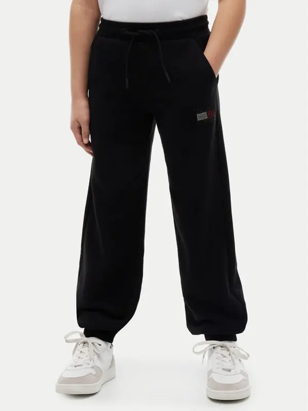 Tommy Hilfiger Tommy Hilfiger Donji dio trenerke KG0KG09531 Crna Regular Fit