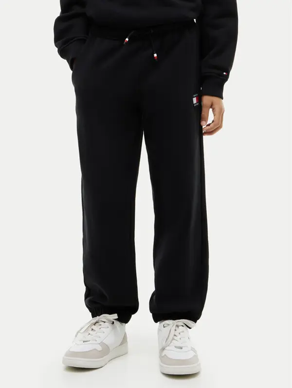 Tommy Hilfiger Tommy Hilfiger Donji dio trenerke KS0KS00715 S Crna Regular Fit