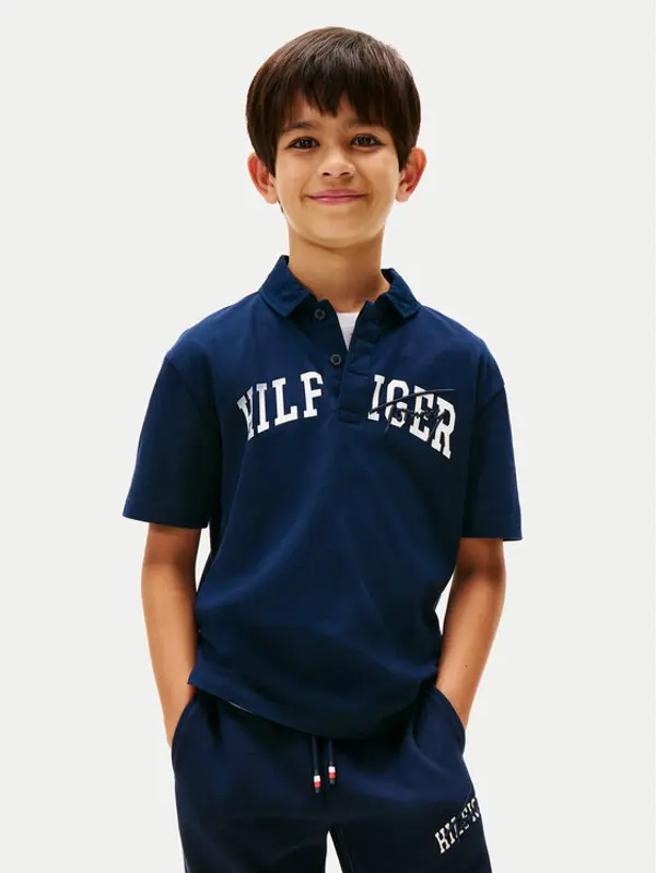Tommy Hilfiger Tommy Hilfiger Donji dio trenerke Mixed Graphic KB0KB09695 Tamnoplava Regular Fit