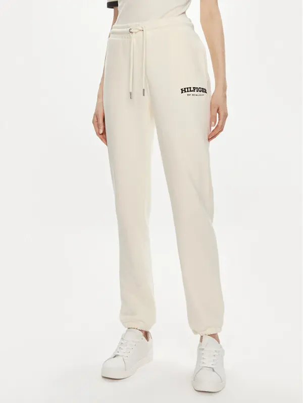 Tommy Hilfiger Tommy Hilfiger Donji dio trenerke Monotype WW0WW41572 Bež Regular Fit