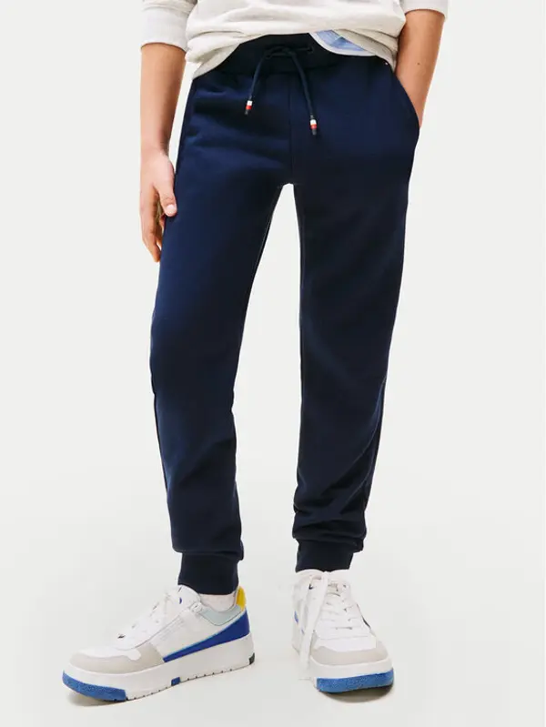 Tommy Hilfiger Tommy Hilfiger Donji dio trenerke Script Flag KB0KB09694 Tamnoplava Regular Fit