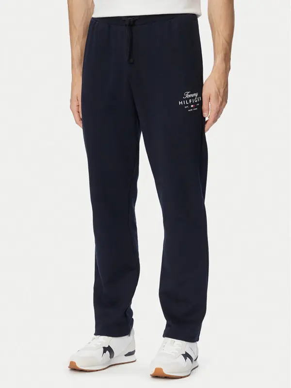 Tommy Hilfiger Tommy Hilfiger Donji dio trenerke Script Stack MW0MW44332 Tamnoplava Regular Fit