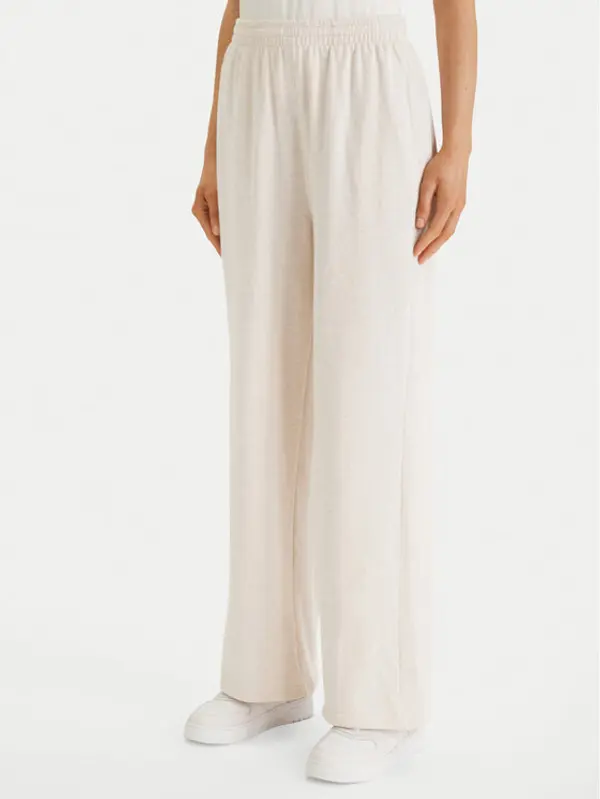 Tommy Hilfiger Tommy Hilfiger Donji dio trenerke UW0UW06180 Bež Wide Leg