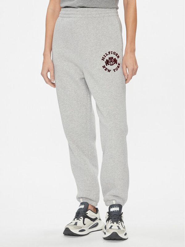 Tommy Hilfiger Tommy Hilfiger Donji dio trenerke Varsity Flock WW0WW39817 Siva Relaxed Fit