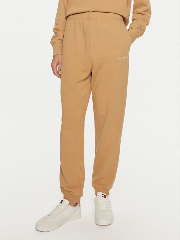 Tommy Hilfiger Tommy Hilfiger Donji dio trenerke WW0WW42883 Bež Regular Fit