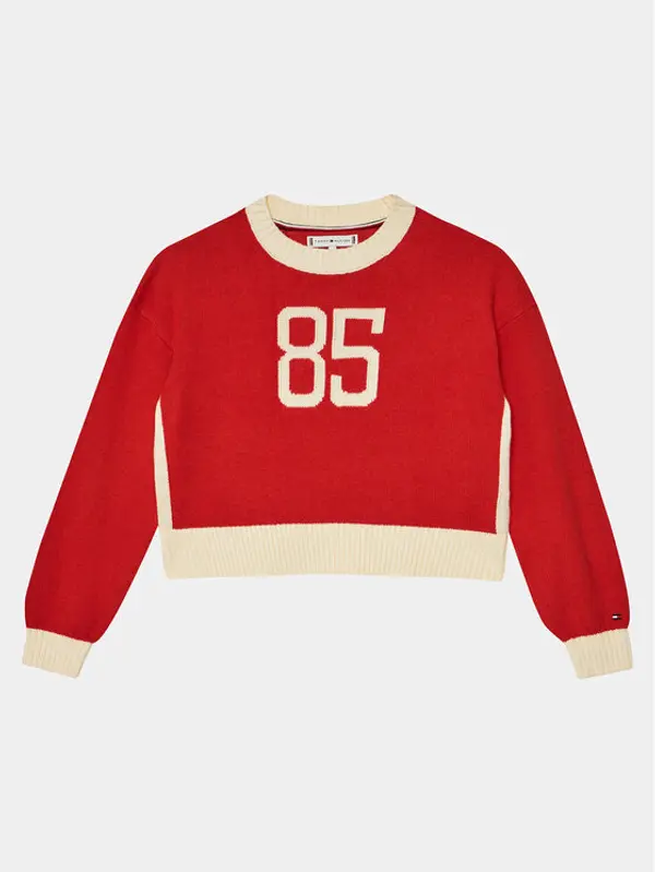 Tommy Hilfiger Tommy Hilfiger Džemper 85 Varsity Sweater KG0KG07770 Crvena Regular Fit