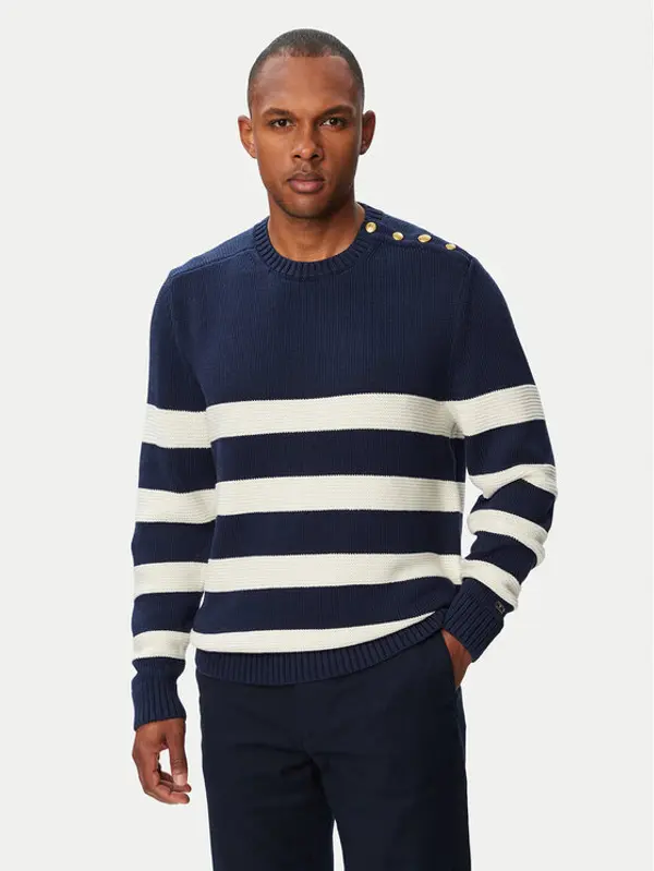 Tommy Hilfiger Tommy Hilfiger Džemper Breton MW0MW43502 Tamnoplava Regular Fit