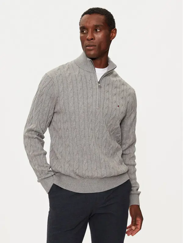 Tommy Hilfiger Tommy Hilfiger Džemper Classic MW0MW36532 Siva Regular Fit