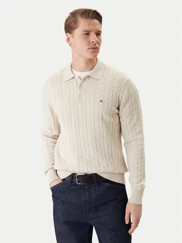 Tommy Hilfiger Tommy Hilfiger Džemper Classic MW0MW41955 Bež Regular Fit