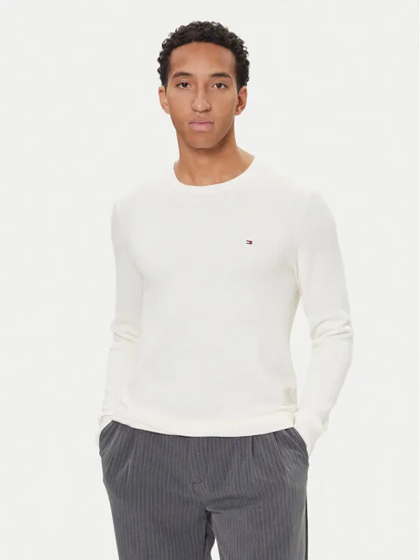Tommy Hilfiger Tommy Hilfiger Džemper Essential MW0MW36347 Écru Regular Fit
