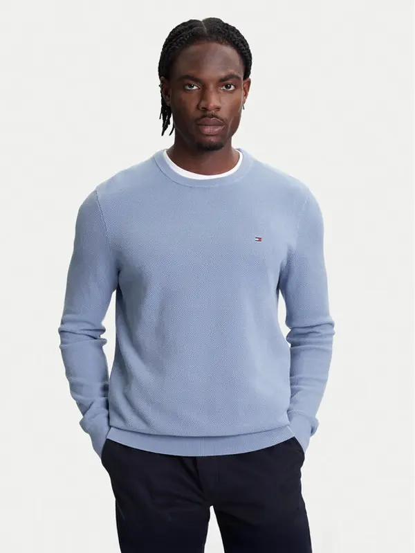 Tommy Hilfiger Tommy Hilfiger Džemper Essential MW0MW36347 Svijetloplava Regular Fit