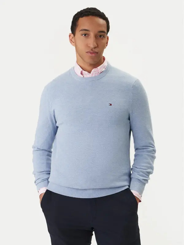 Tommy Hilfiger Tommy Hilfiger Džemper Essential MW0MW36347 Svijetloplava Regular Fit