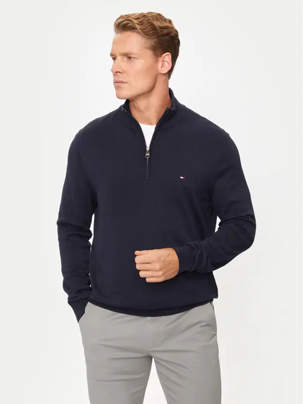 Tommy Hilfiger Tommy Hilfiger Džemper Essential MW0MW37331 Tamnoplava Regular Fit