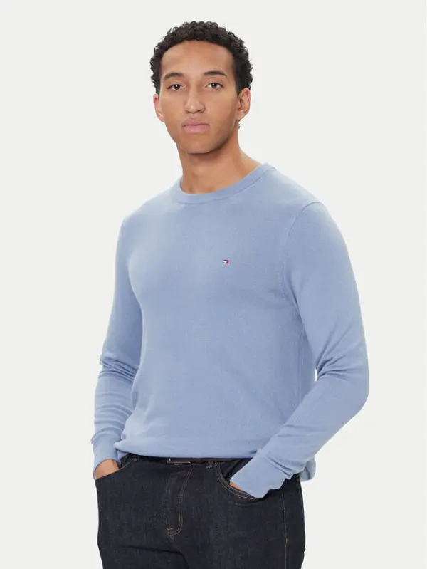Tommy Hilfiger Tommy Hilfiger Džemper Essential Ssnl MW0MW39999 Plava Regular Fit