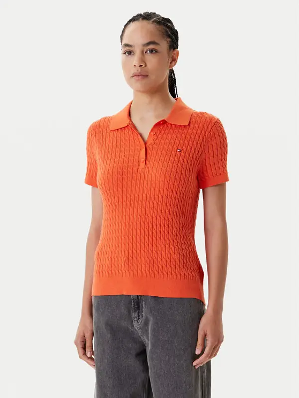 Tommy Hilfiger Tommy Hilfiger Džemper Fine WW0WW41474 Narančasta Regular Fit