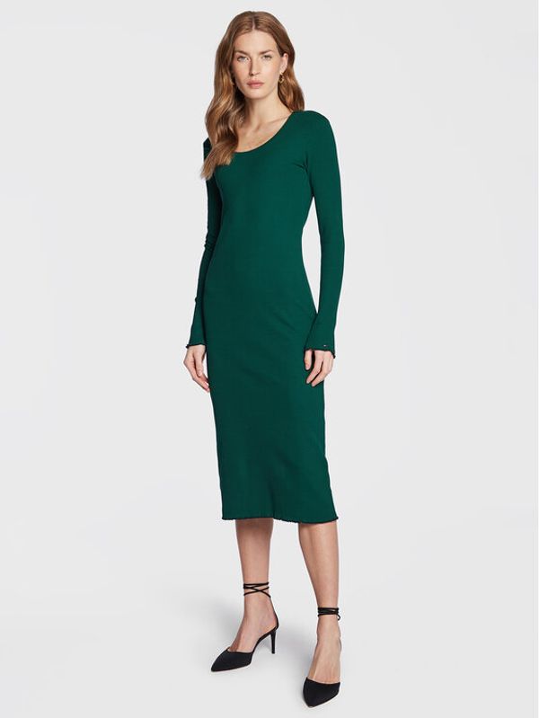 Tommy Hilfiger Tommy Hilfiger Džemper haljina WW0WW37559 Zelena Slim Fit