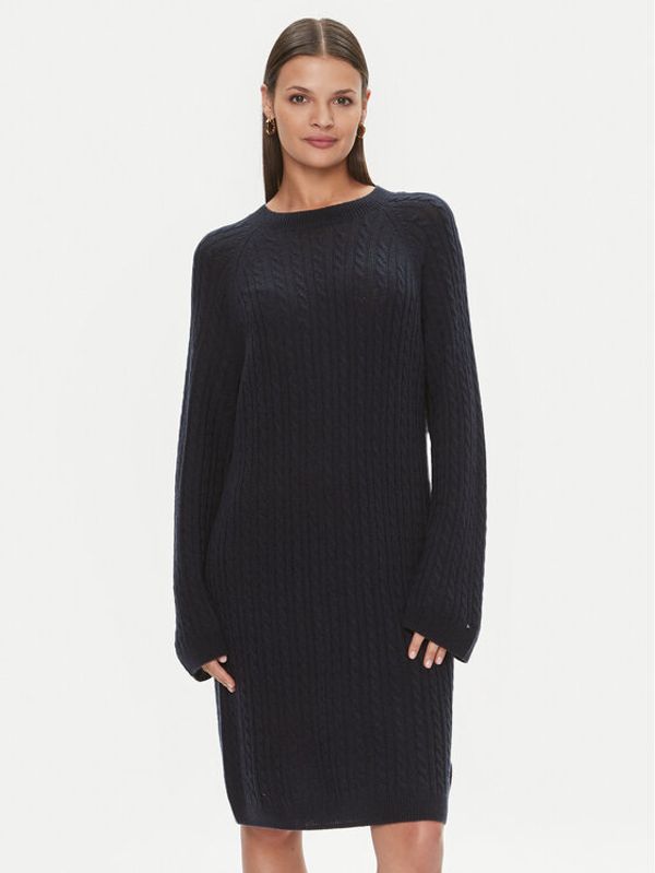Tommy Hilfiger Tommy Hilfiger Džemper haljina WW0WW39927 Tamnoplava Relaxed Fit