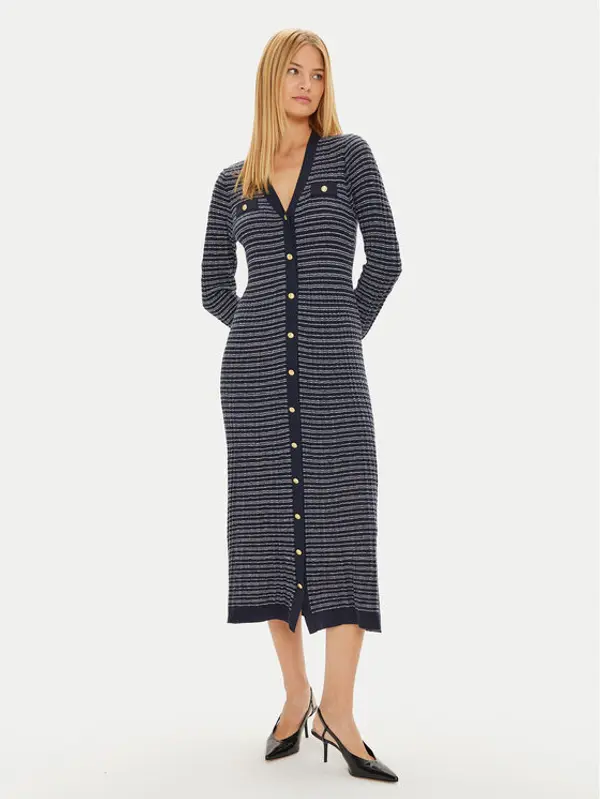 Tommy Hilfiger Tommy Hilfiger Džemper haljina WW0WW43083 Tamnoplava Regular Fit