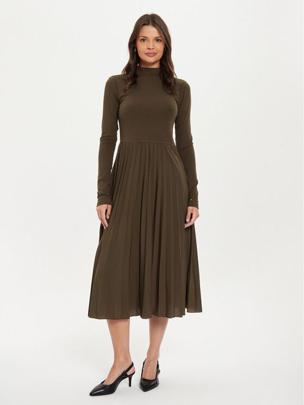 Tommy Hilfiger Tommy Hilfiger Džemper haljina WW0WW44176 Smeđa Regular Fit