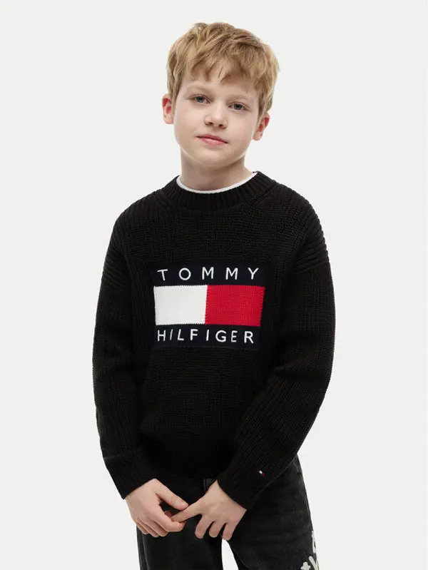 Tommy Hilfiger Tommy Hilfiger Džemper Heritage KB0KB10071 Crna Regular Fit