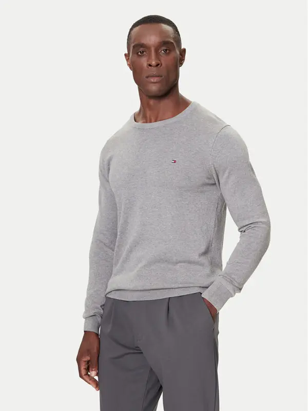 Tommy Hilfiger Tommy Hilfiger Džemper MW0MW14748 Siva Regular Fit